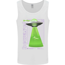 Alien Abducted Cow UFO Farmer Farming Mens Vest Tank Top White