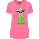 Alien Abducted Cow UFO Farmer Farming Womens Wider Cut T-Shirt Azalea