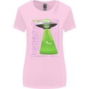 Alien Abducted Cow UFO Farmer Farming Womens Wider Cut T-Shirt Light Pink