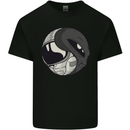 Alien Astronaut Yin Yang Space UFO Kids T-Shirt Childrens Black