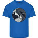 Alien Astronaut Yin Yang Space UFO Kids T-Shirt Childrens Royal Blue