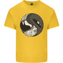 Alien Astronaut Yin Yang Space UFO Kids T-Shirt Childrens Yellow