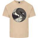 Alien Astronaut Yin Yang Space UFO Mens Cotton T-Shirt Tee Top Sand