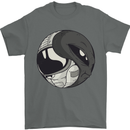 Alien Astronaut Yin Yang Space UFO Mens T-Shirt 100% Cotton Charcoal
