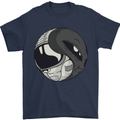 Alien Astronaut Yin Yang Space UFO Mens T-Shirt 100% Cotton Navy Blue