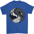 Alien Astronaut Yin Yang Space UFO Mens T-Shirt 100% Cotton Royal Blue