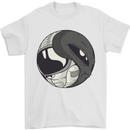 Alien Astronaut Yin Yang Space UFO Mens T-Shirt 100% Cotton White