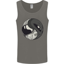Alien Astronaut Yin Yang Space UFO Mens Vest Tank Top Charcoal