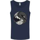 Alien Astronaut Yin Yang Space UFO Mens Vest Tank Top Navy Blue