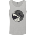 Alien Astronaut Yin Yang Space UFO Mens Vest Tank Top Sports Grey