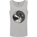 Alien Astronaut Yin Yang Space UFO Mens Vest Tank Top Sports Grey