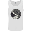 Alien Astronaut Yin Yang Space UFO Mens Vest Tank Top White