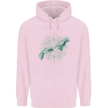 Alien Creation of Adam Parody UFO Childrens Kids Hoodie Light Pink