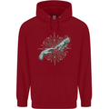 Alien Creation of Adam Parody UFO Childrens Kids Hoodie Red