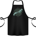 Alien Creation of Adam Parody UFO Cotton Apron 100% Organic Black