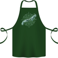 Alien Creation of Adam Parody UFO Cotton Apron 100% Organic Forest Green