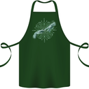 Alien Creation of Adam Parody UFO Cotton Apron 100% Organic Forest Green