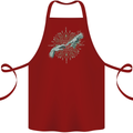 Alien Creation of Adam Parody UFO Cotton Apron 100% Organic Maroon