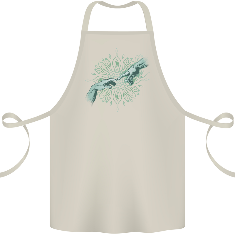 Alien Creation of Adam Parody UFO Cotton Apron 100% Organic Natural