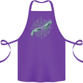 Alien Creation of Adam Parody UFO Cotton Apron 100% Organic Purple