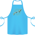 Alien Creation of Adam Parody UFO Cotton Apron 100% Organic Turquoise