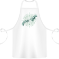 Alien Creation of Adam Parody UFO Cotton Apron 100% Organic White