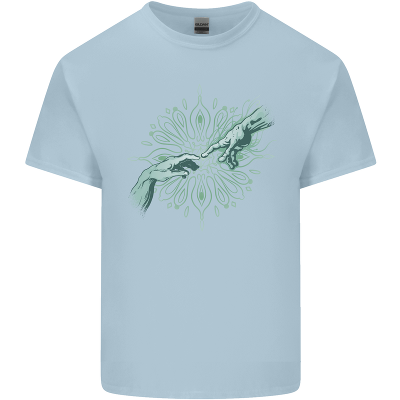Alien Creation of Adam Parody UFO Kids T-Shirt Childrens Light Blue