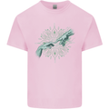 Alien Creation of Adam Parody UFO Kids T-Shirt Childrens Light Pink