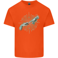 Alien Creation of Adam Parody UFO Kids T-Shirt Childrens Orange