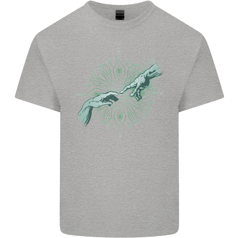 Alien Creation of Adam Parody UFO Kids T-Shirt Childrens Sports Grey
