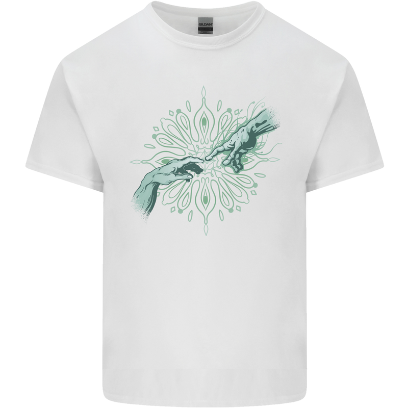 Alien Creation of Adam Parody UFO Kids T-Shirt Childrens White