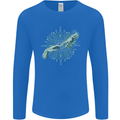 Alien Creation of Adam Parody UFO Mens Long Sleeve T-Shirt Royal Blue