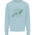 Alien Creation of Adam Parody UFO Mens Sweatshirt Jumper Light Blue