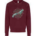 Alien Creation of Adam Parody UFO Mens Sweatshirt Jumper Maroon