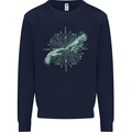Alien Creation of Adam Parody UFO Mens Sweatshirt Jumper Navy Blue