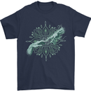 Alien Creation of Adam Parody UFO Mens T-Shirt 100% Cotton Navy Blue