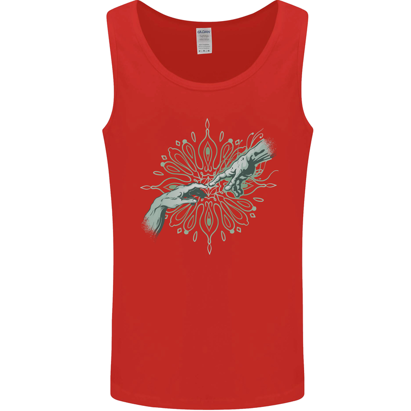 Alien Creation of Adam Parody UFO Mens Vest Tank Top Red