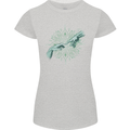 Alien Creation of Adam Parody UFO Womens Petite Cut T-Shirt Sports Grey