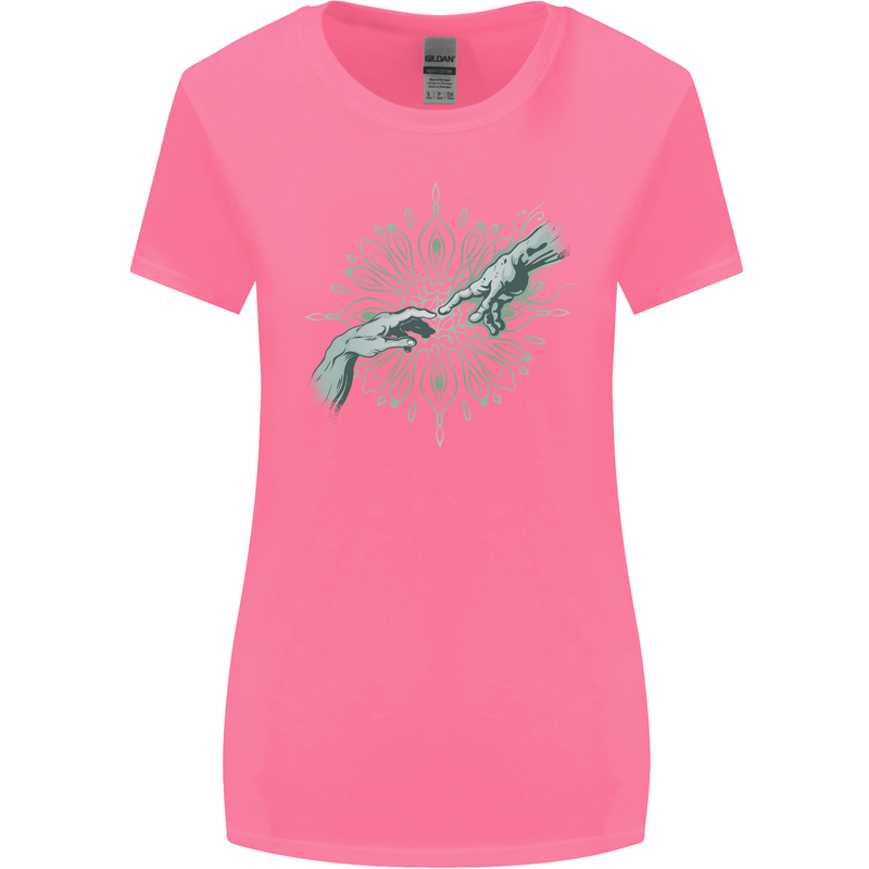 Alien Creation of Adam Parody UFO Womens Wider Cut T-Shirt Azalea