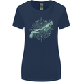 Alien Creation of Adam Parody UFO Womens Wider Cut T-Shirt Navy Blue