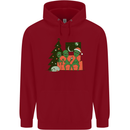 Alien Family Christmas Xmas Mens 80% Cotton Hoodie Red