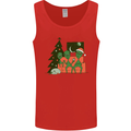 Alien Family Christmas Xmas Mens Vest Tank Top Red