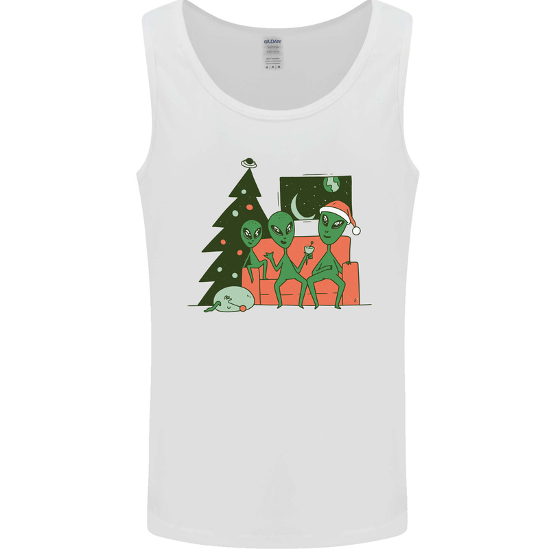 Alien Family Christmas Xmas Mens Vest Tank Top White