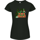 Alien Family Christmas Xmas Womens Petite Cut T-Shirt Black