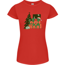 Alien Family Christmas Xmas Womens Petite Cut T-Shirt Red