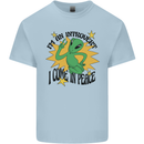 Alien Introvert I Come in Peace Funny UFO Kids T-Shirt Childrens Light Blue