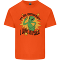 Alien Introvert I Come in Peace Funny UFO Kids T-Shirt Childrens Orange