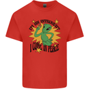 Alien Introvert I Come in Peace Funny UFO Kids T-Shirt Childrens Red