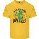 Alien Introvert I Come in Peace Funny UFO Kids T-Shirt Childrens Yellow