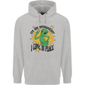 Alien Introvert I Come in Peace Funny UFO Mens 80% Cotton Hoodie Sports Grey